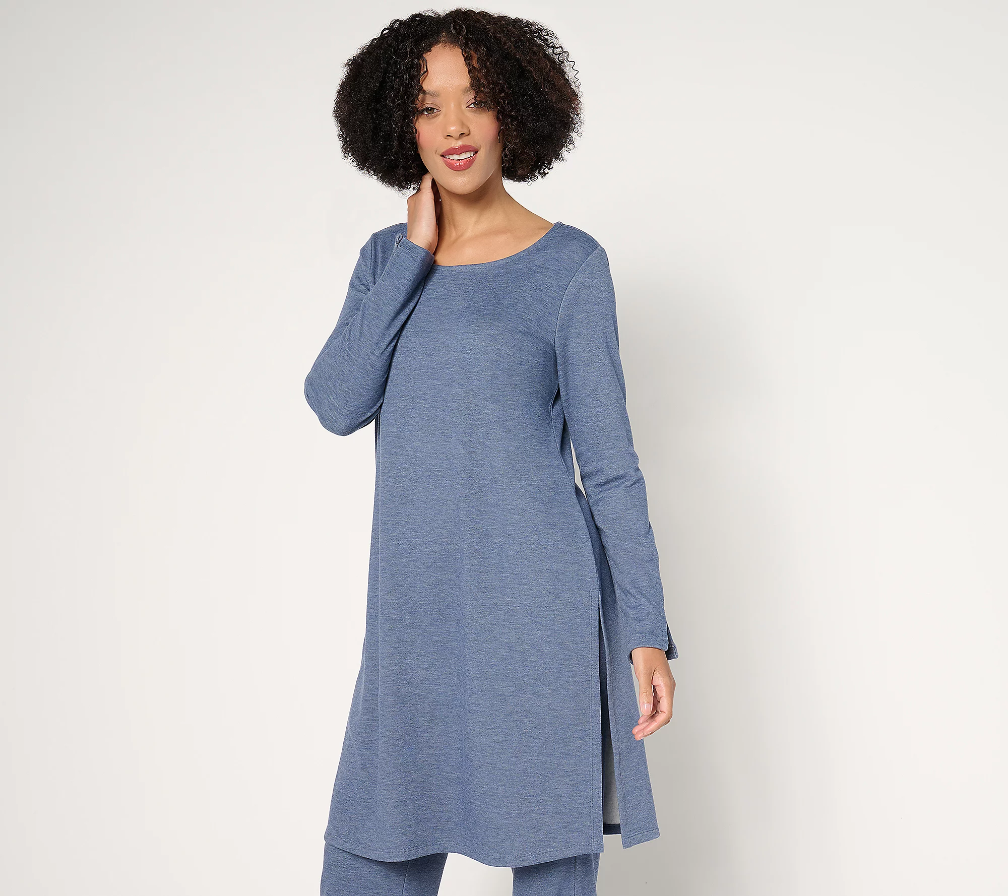Attitudes by Renee Regular Casa Cozy Crew Neck Tunic