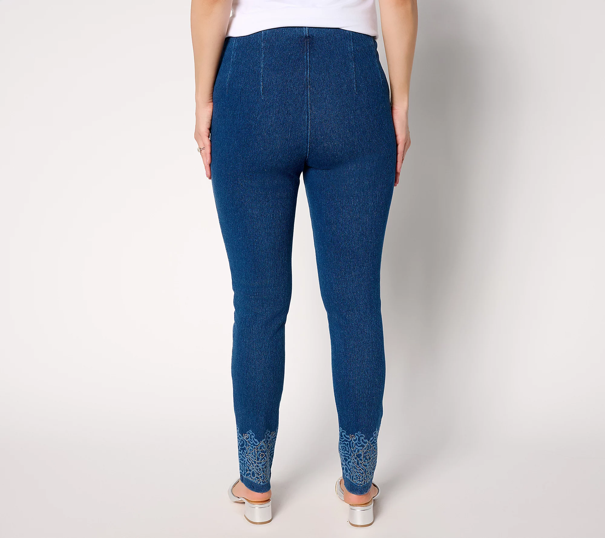 Women with Control Tummy Control Prime Stretch Denim Jeans w/ Studs