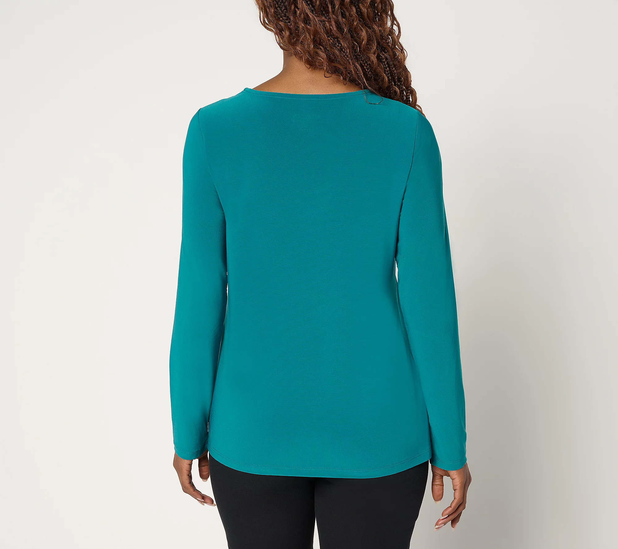 Attitudes by Renee Como Jersey Crossover Neck Top