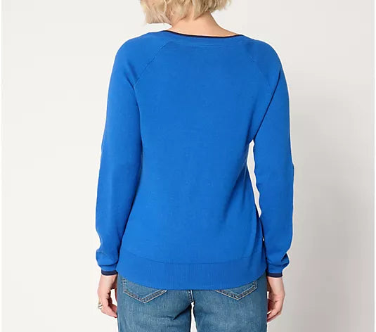 Attitudes by Renee Lace-Up Detail Sweater