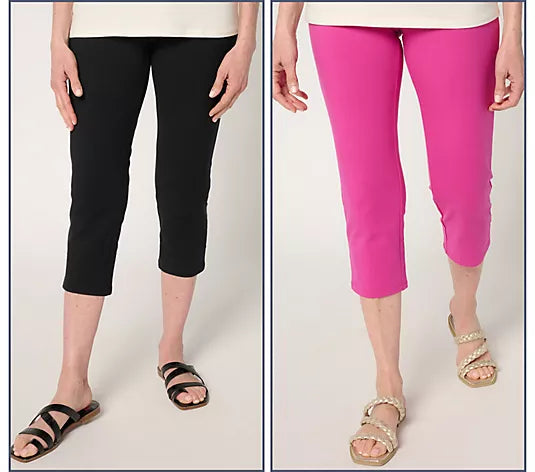 Women with Control Set of 2 86/14 Slim Leg Pants