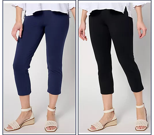 Women with Control Set of 2 86/14 Slim Leg Pants