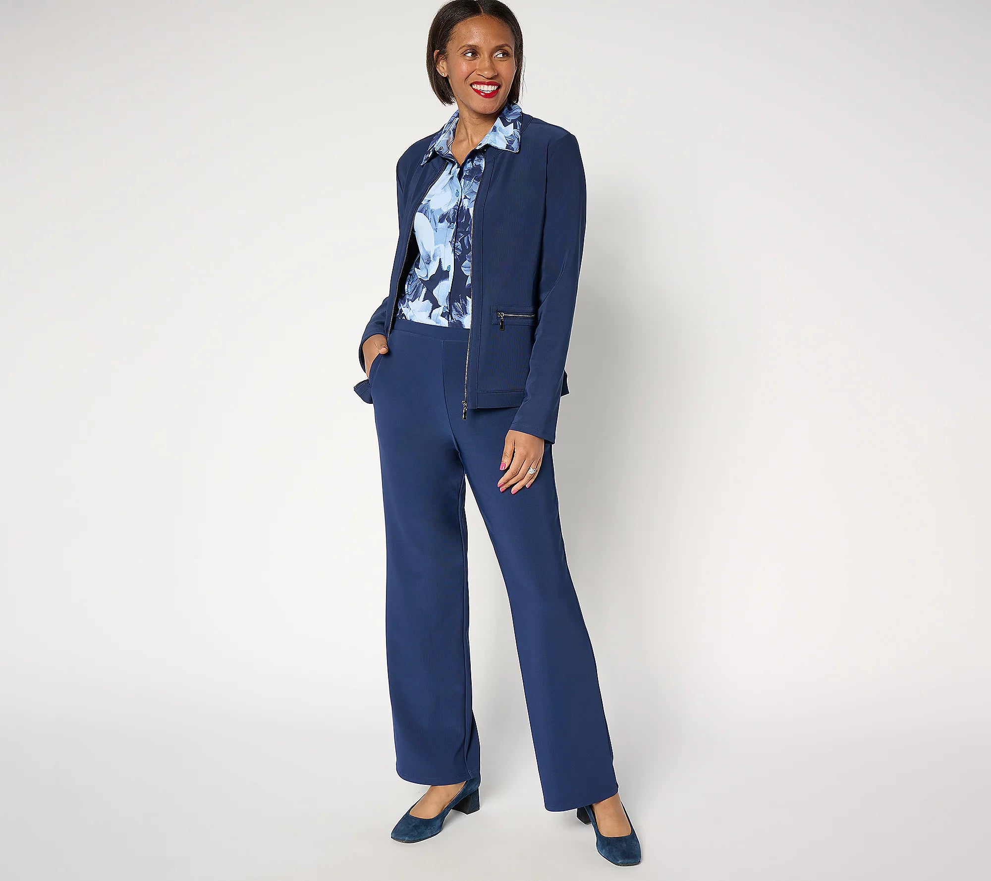 Attitudes by Renee Euro Knit Jacket and Pant Set – Renee Greenstein