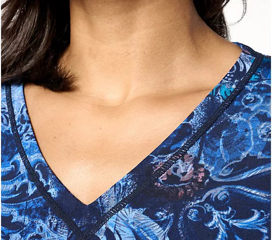 attitudes by renee maxi dress Attitudes by Renee Regular Reversible Como Jersey Maxi Dress Forest Shadows / L