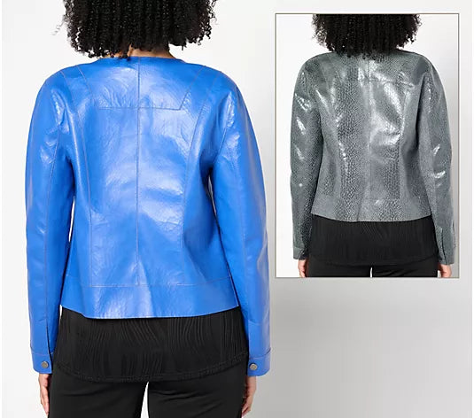 Attitudes by Renee Renee's Reversible Faux Leather Jacket
