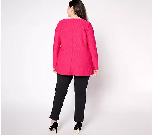 Women with Control Regular Textured Knit Top & Bottom Set