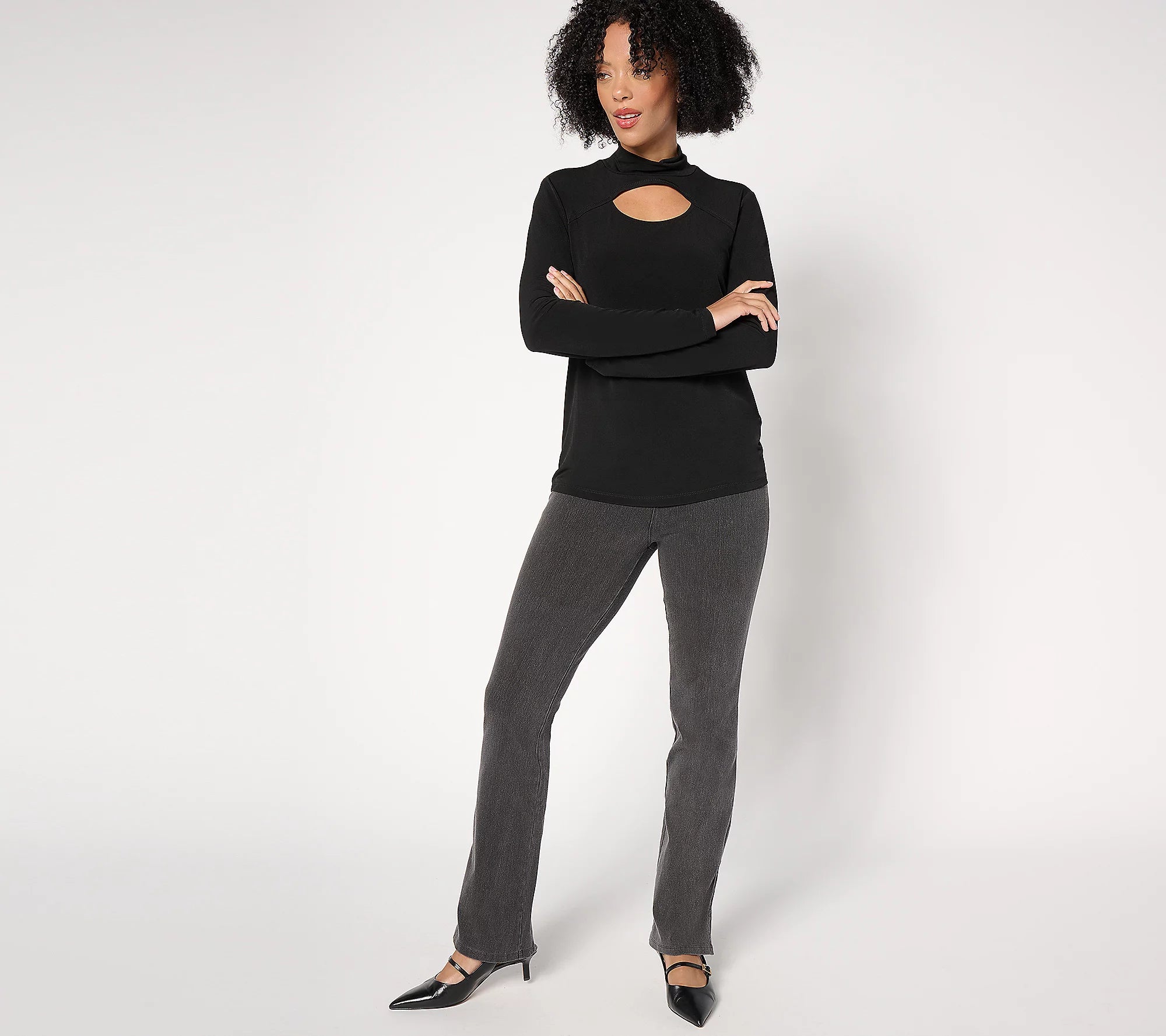 Women With Control Prime Stretch Denim Regular Boot Cut Pant