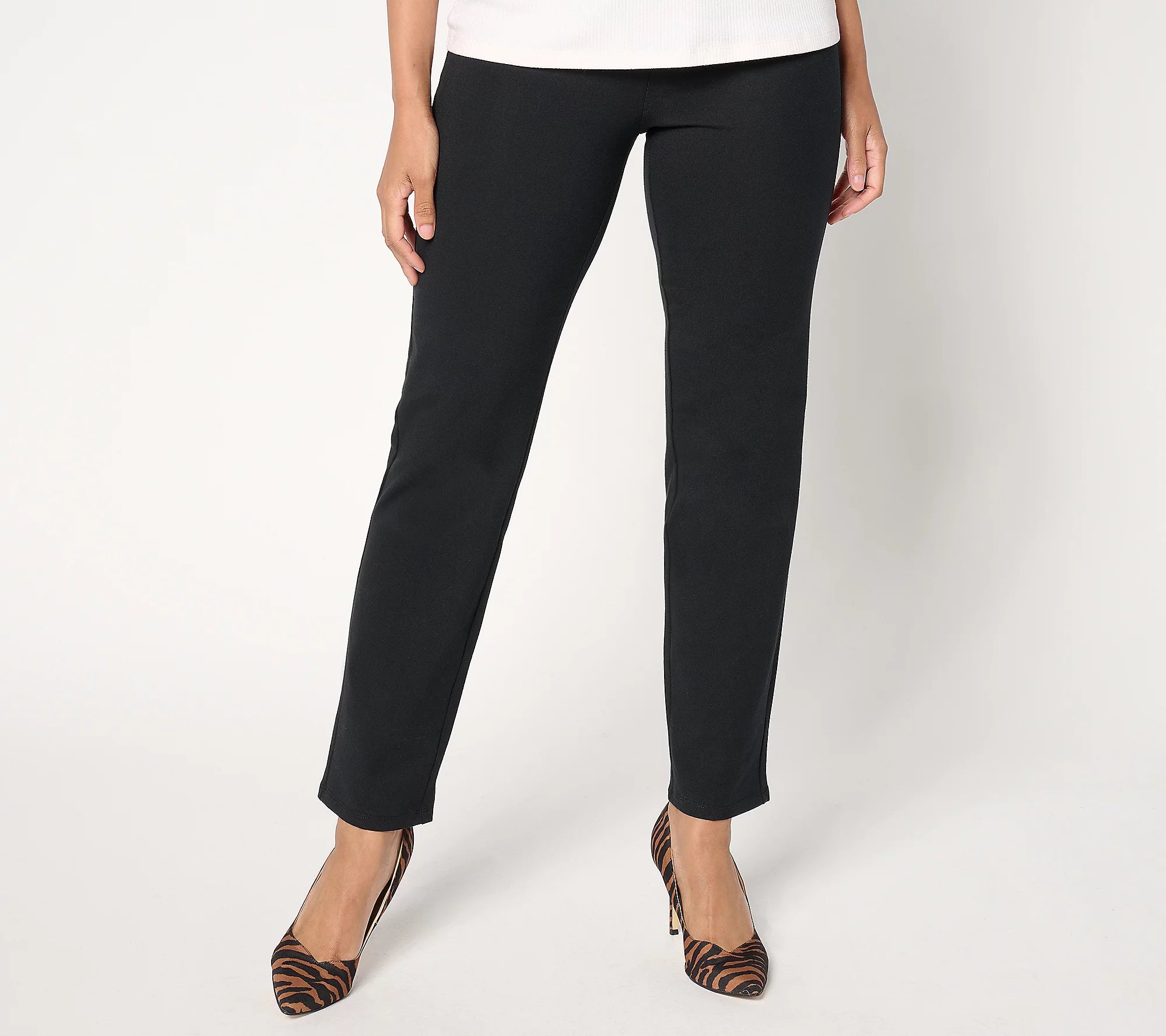 Women with Control Regular Tummy Control TUSHY LIFTER Slim Leg Pants