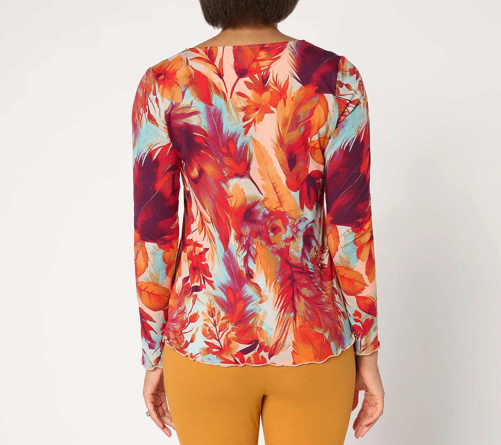 Attitudes by Renee Yummy Jersey Scoop Neck Top