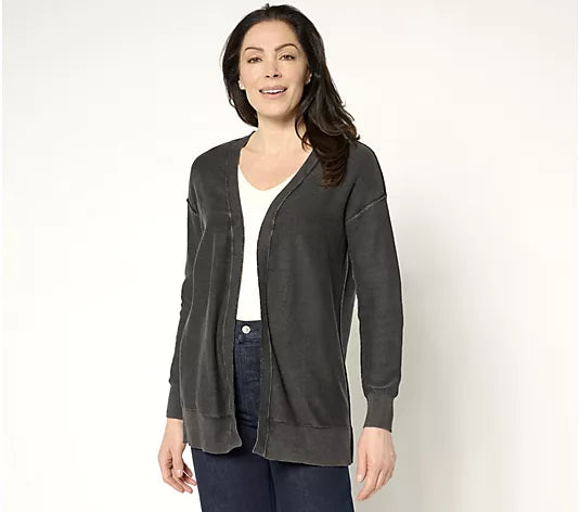 Attitudes by Renee 100% Cotton Cardigan with Wash Effect