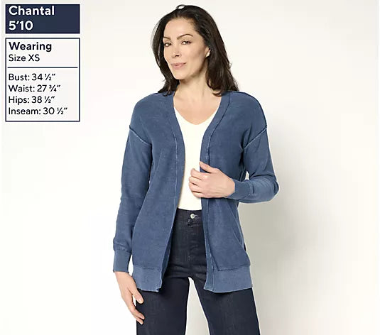 Attitudes by Renee 100% Cotton Cardigan with Wash Effect
