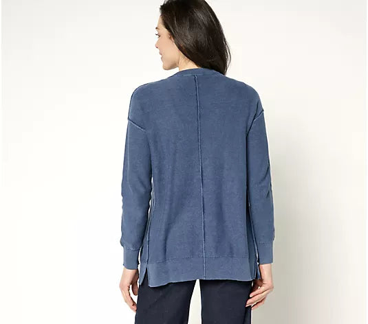Attitudes by Renee 100% Cotton Cardigan with Wash Effect