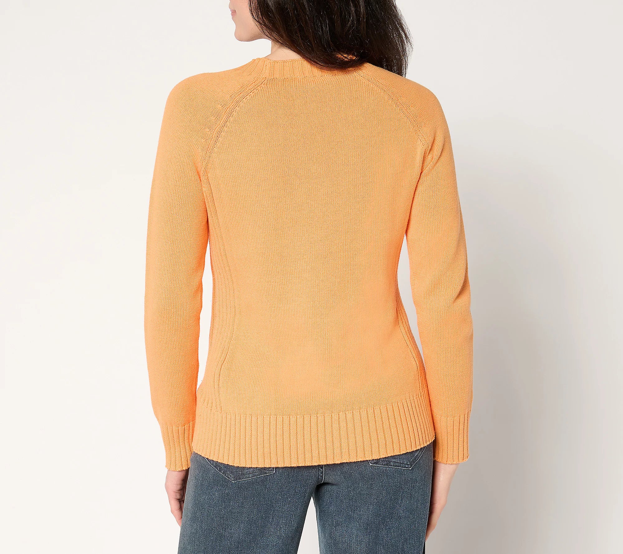 Attitudes by Renee 100% Cotton Sweater with Rib Detail