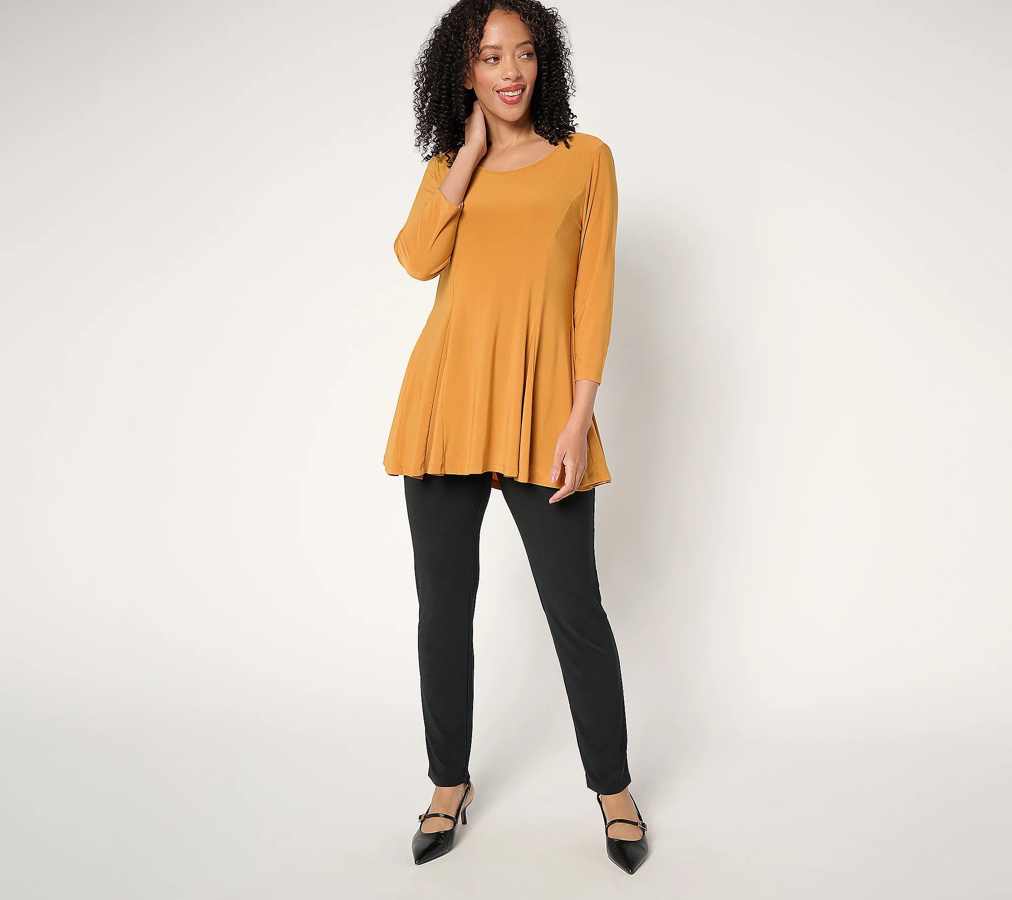 Haut Sans Manches ATTITUDES By RENEE – Jersey Violet Stretch, Col Drapé, Taille M Occasion