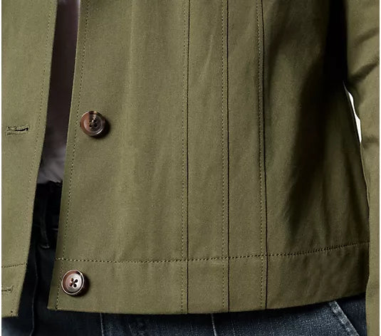 Attitudes by Renee Cotton Stretch Sateen Jacket