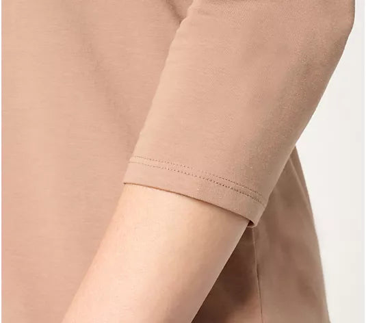 Attitudes by Renee Washed Cotton Square Neck Top