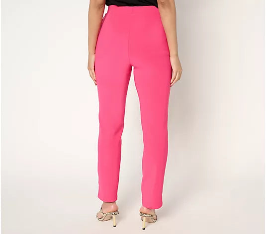 Attitudes by Renee Regular Euro Knit Straight Leg Ankle Pants