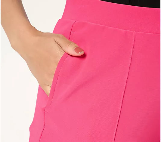 Attitudes by Renee Regular Euro Knit Straight Leg Ankle Pants