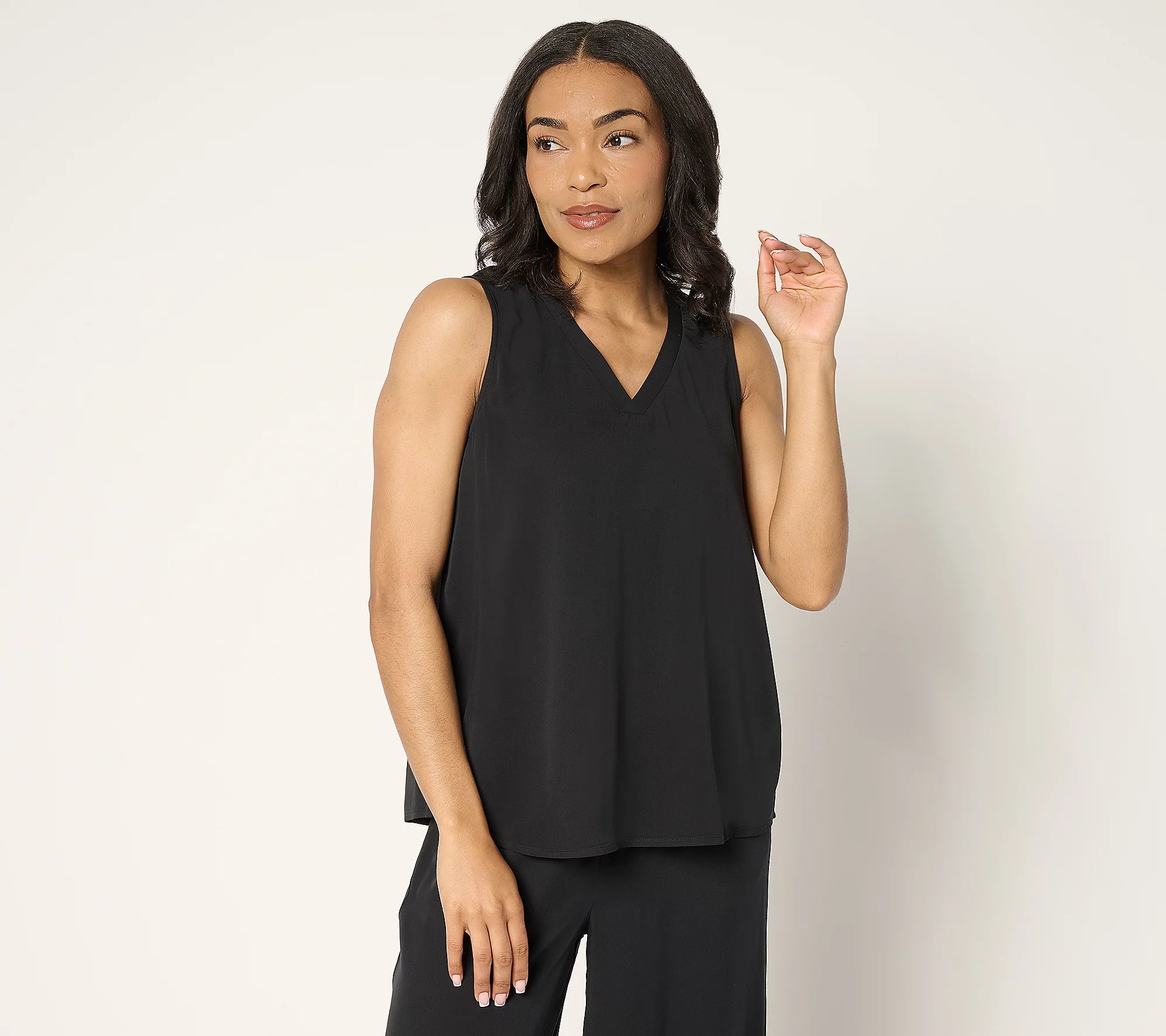 Attitudes by Renee Rayon Blend V-Neck Tank Top