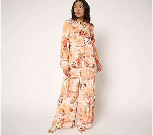 Attitudes by Renee Rayon Blend Palazzo Pants
