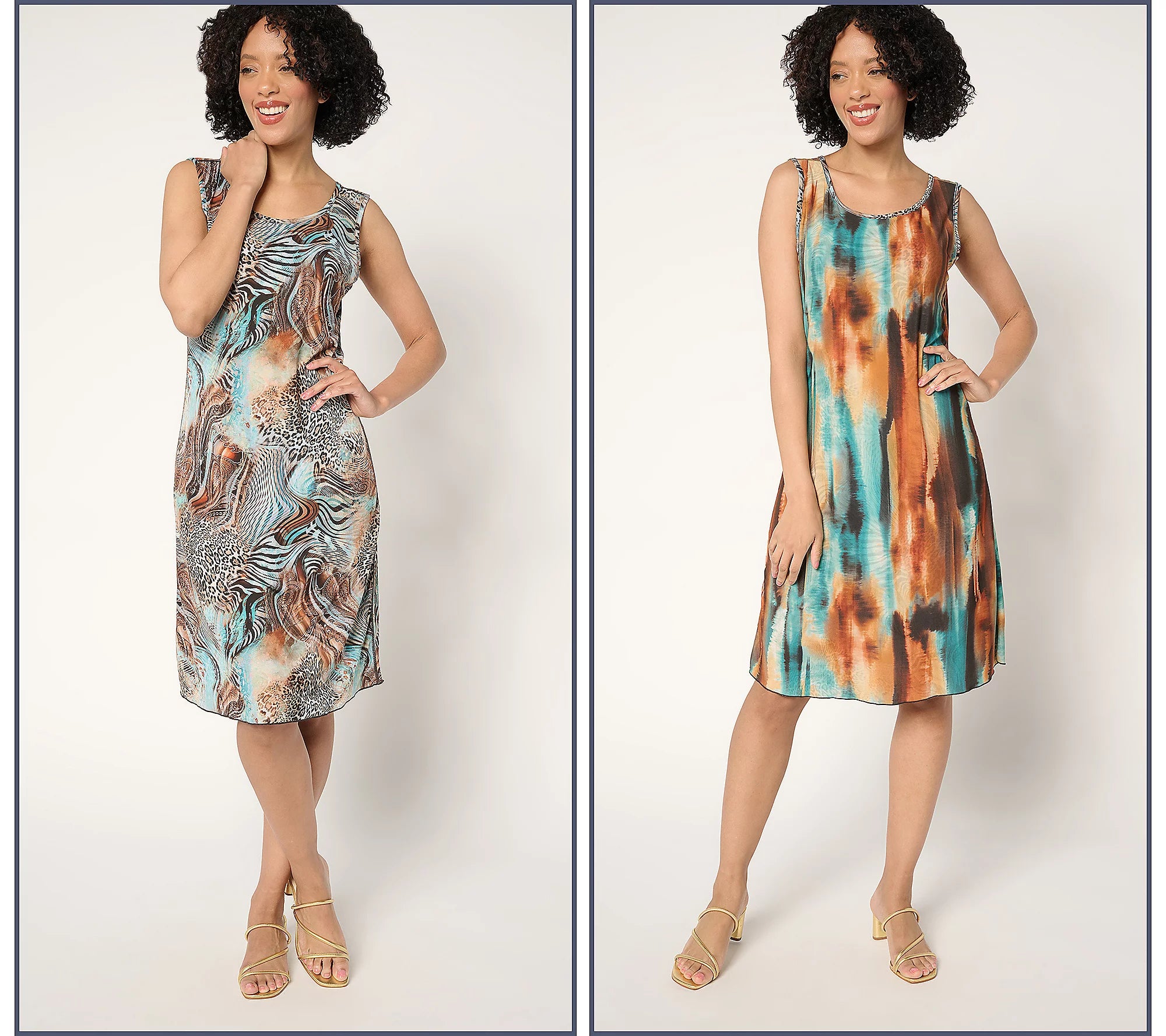 Attitudes by Renee Reversible Printed Como Jersey Dress