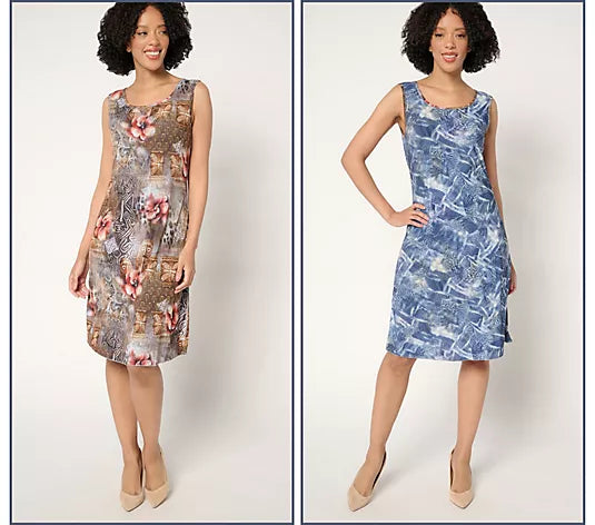Attitudes by Renee Reversible Printed Como Jersey Dress