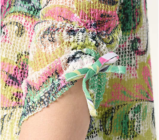 Attitudes by Renee Textured Knit Printed Top