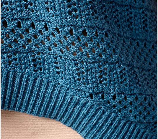 Attitudes by Renee 100% Cotton Crochet Sweater