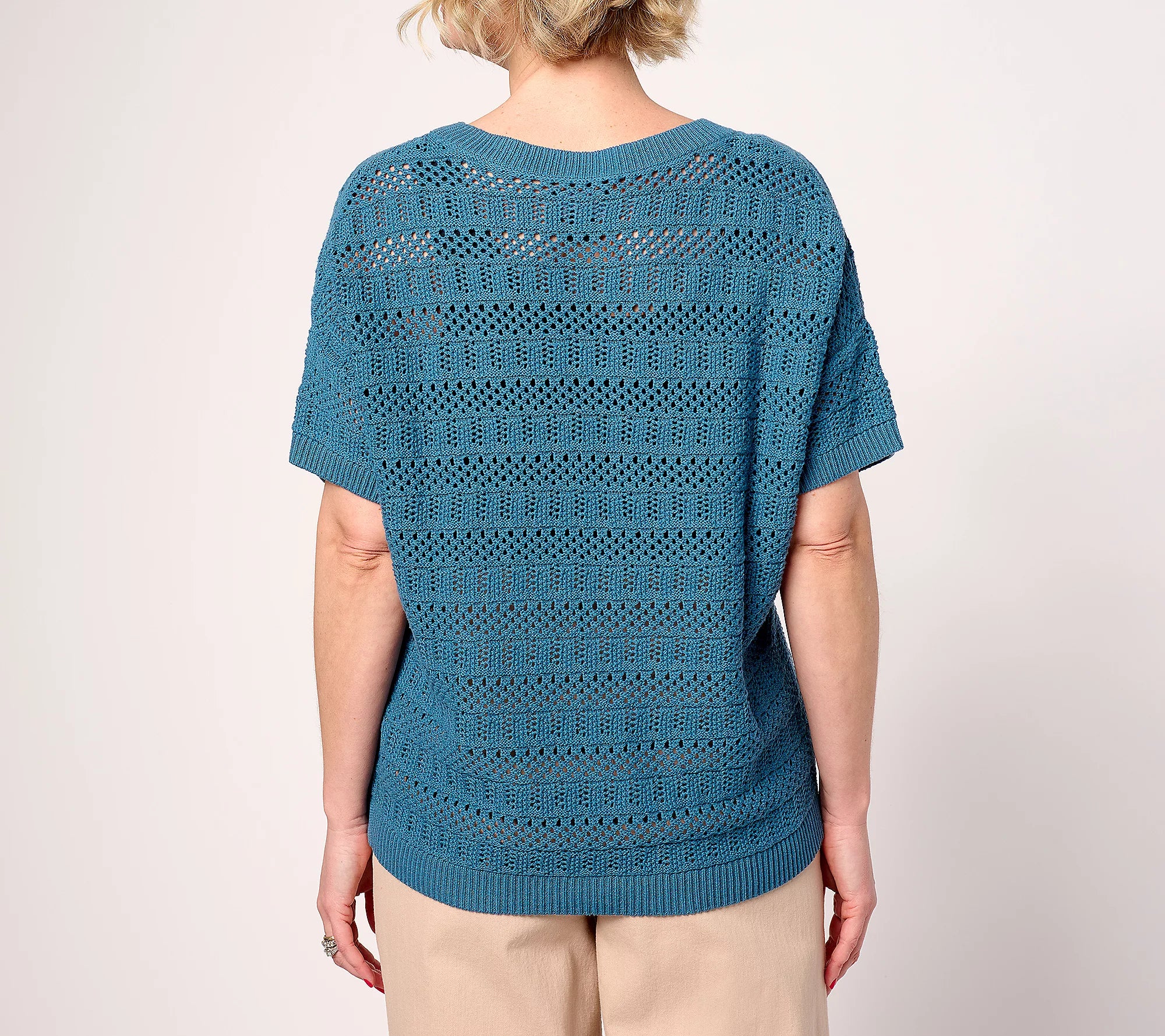 Attitudes by Renee 100% Cotton Crochet Sweater