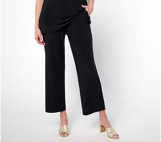 Attitudes by Renee La Roma Jersey Wide Leg Crop Pants