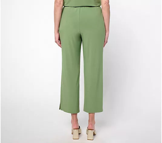 Attitudes by Renee La Roma Jersey Wide Leg Crop Pants