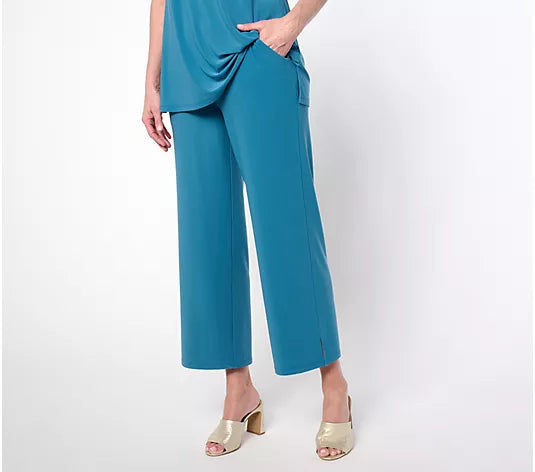 Attitudes by Renee La Roma Jersey Wide Leg Crop Pants