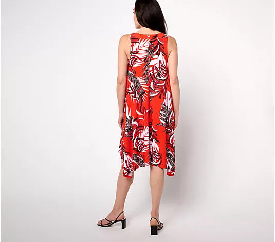 Attitudes by Renee Como Jersey Swing Dress Citrine Yellow / S Attitudes by Renee Como Jersey Swing Dress Citrine Yellow / S