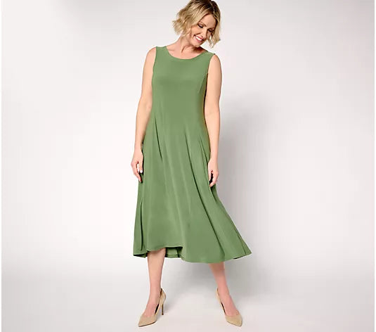 Attitudes by Renee Como Jersey Godet Midi Dress