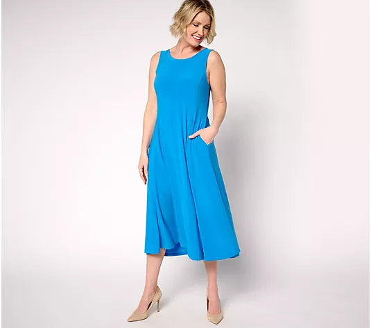 Attitudes by Renee Como Jersey Godet Midi Dress
