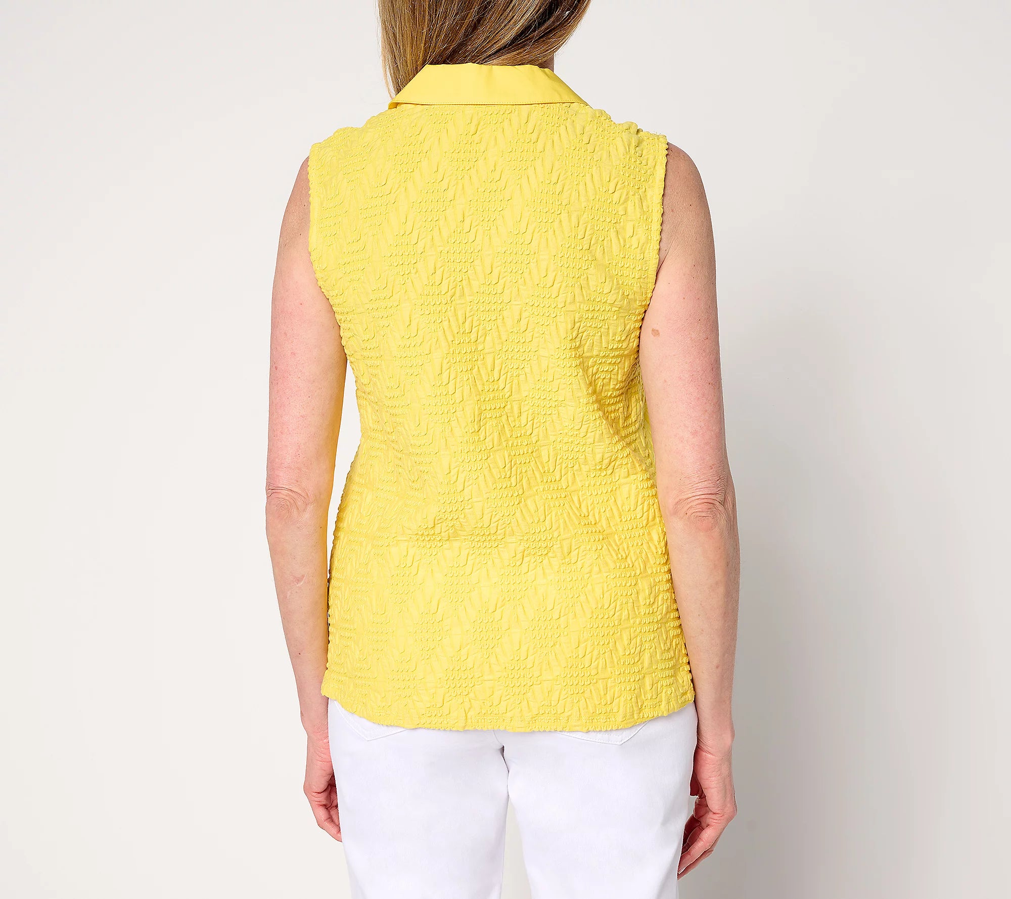 Attitudes by Renee Textured Knit Button Front Tank
