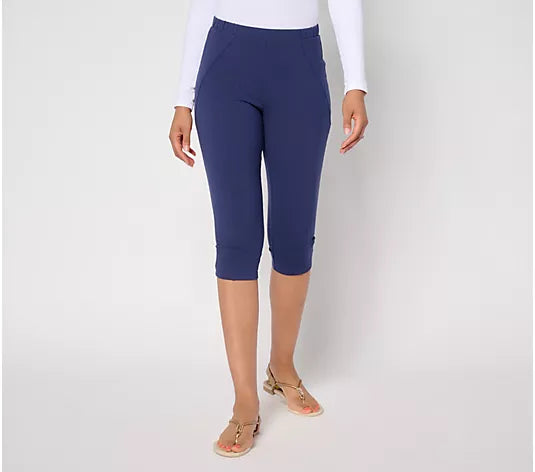 Women with Control 86/14 Pedal Pusher with Seaming Detail