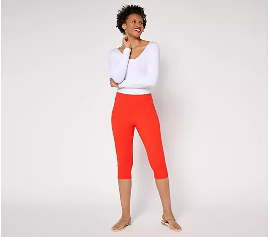 Women with Control 86/14 Pedal Pusher with Seaming Detail