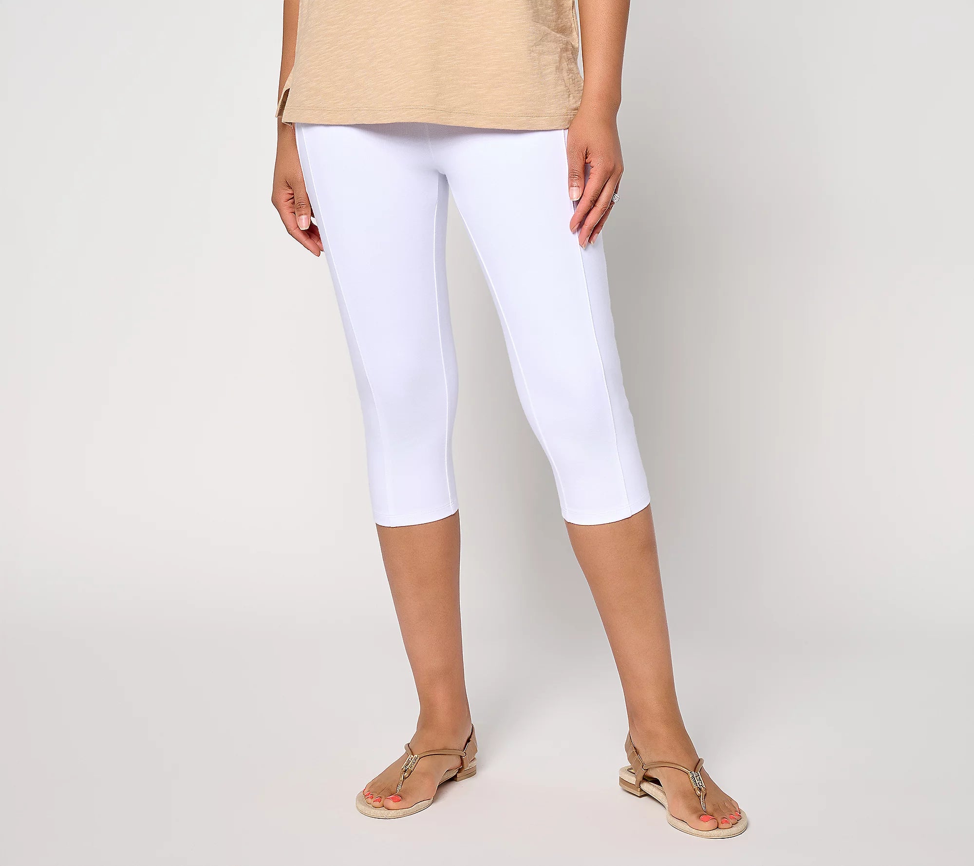 Women with Control 86/14 Pedal Pusher with Seaming Detail