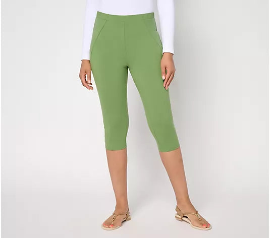 Women with Control 86/14 Pedal Pusher with Seaming Detail