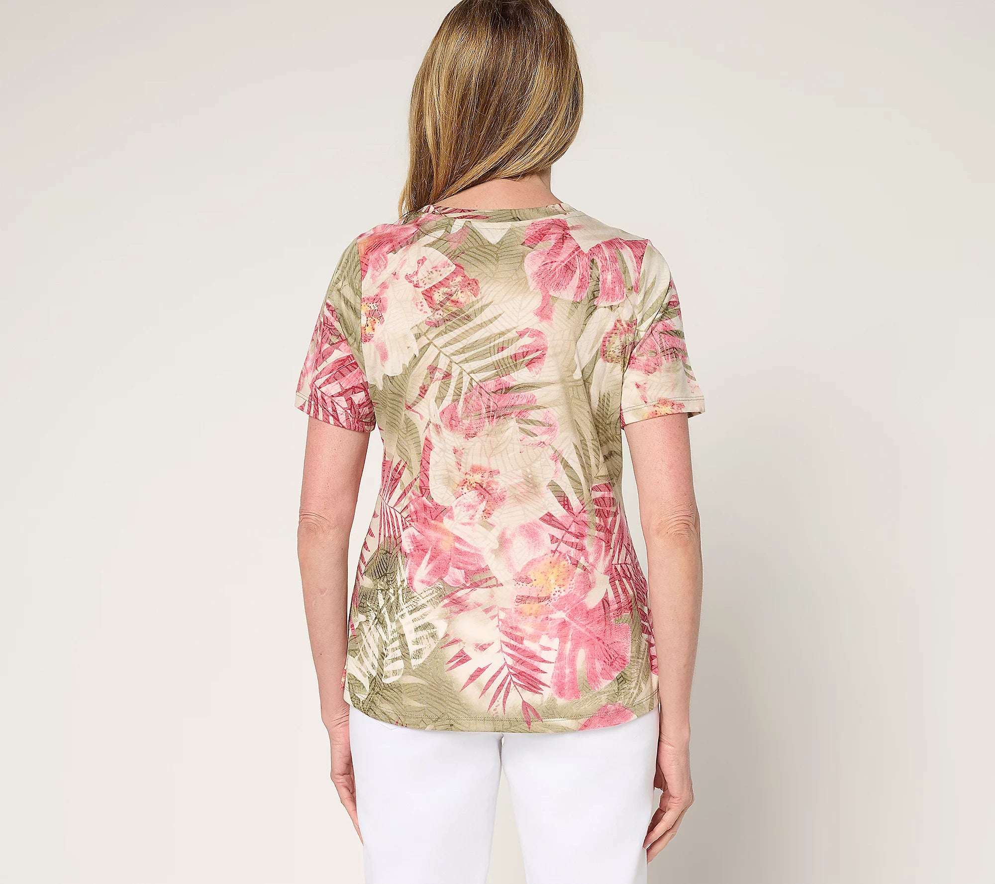 Attitudes by Renee Burnout Knit Short Sleeve Tee