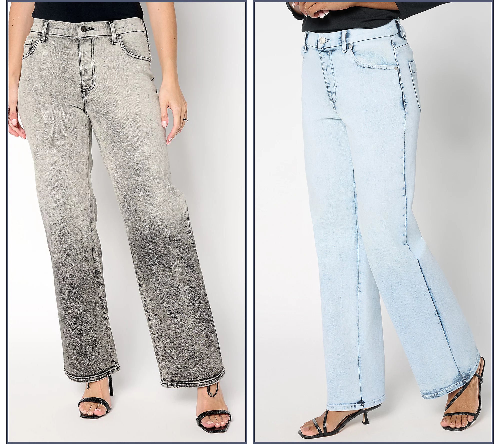 Women with Control Contour Curves Wide Leg Jeans
