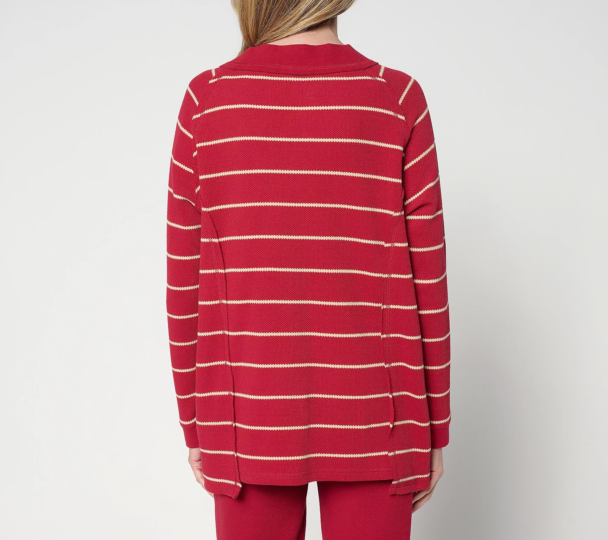 Attitudes by Renee Jacquard Stripe Top