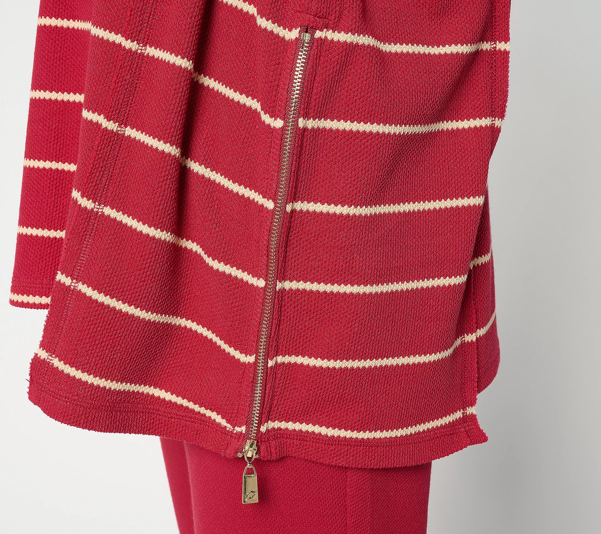 Attitudes by Renee Jacquard Stripe Top