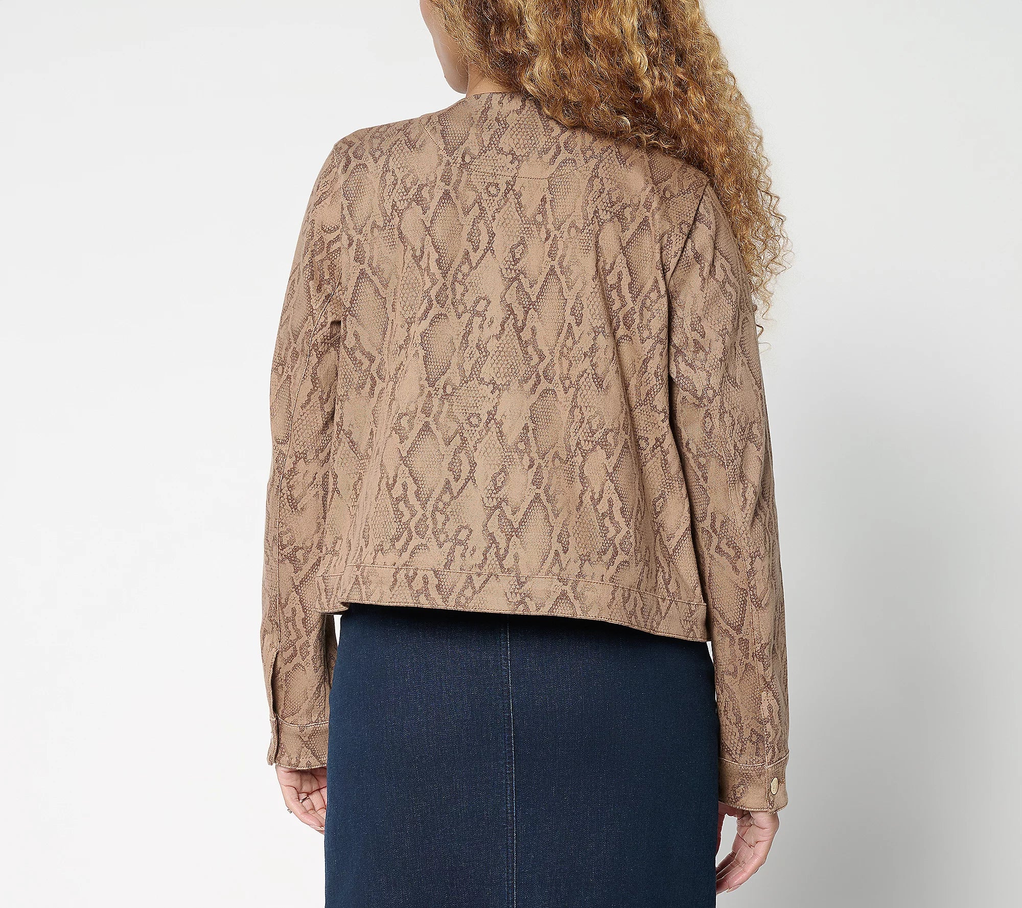 Women with Control Printed Prime Stretch Denim Diva Jacket