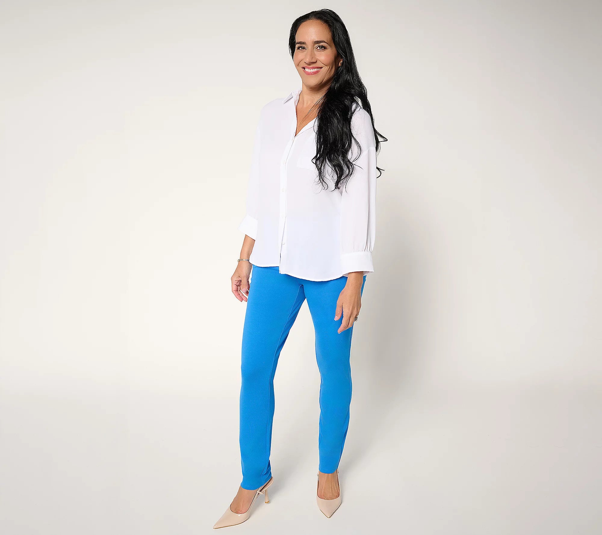Women with Control Luxe Ponte Slim Leg Ankle Pants