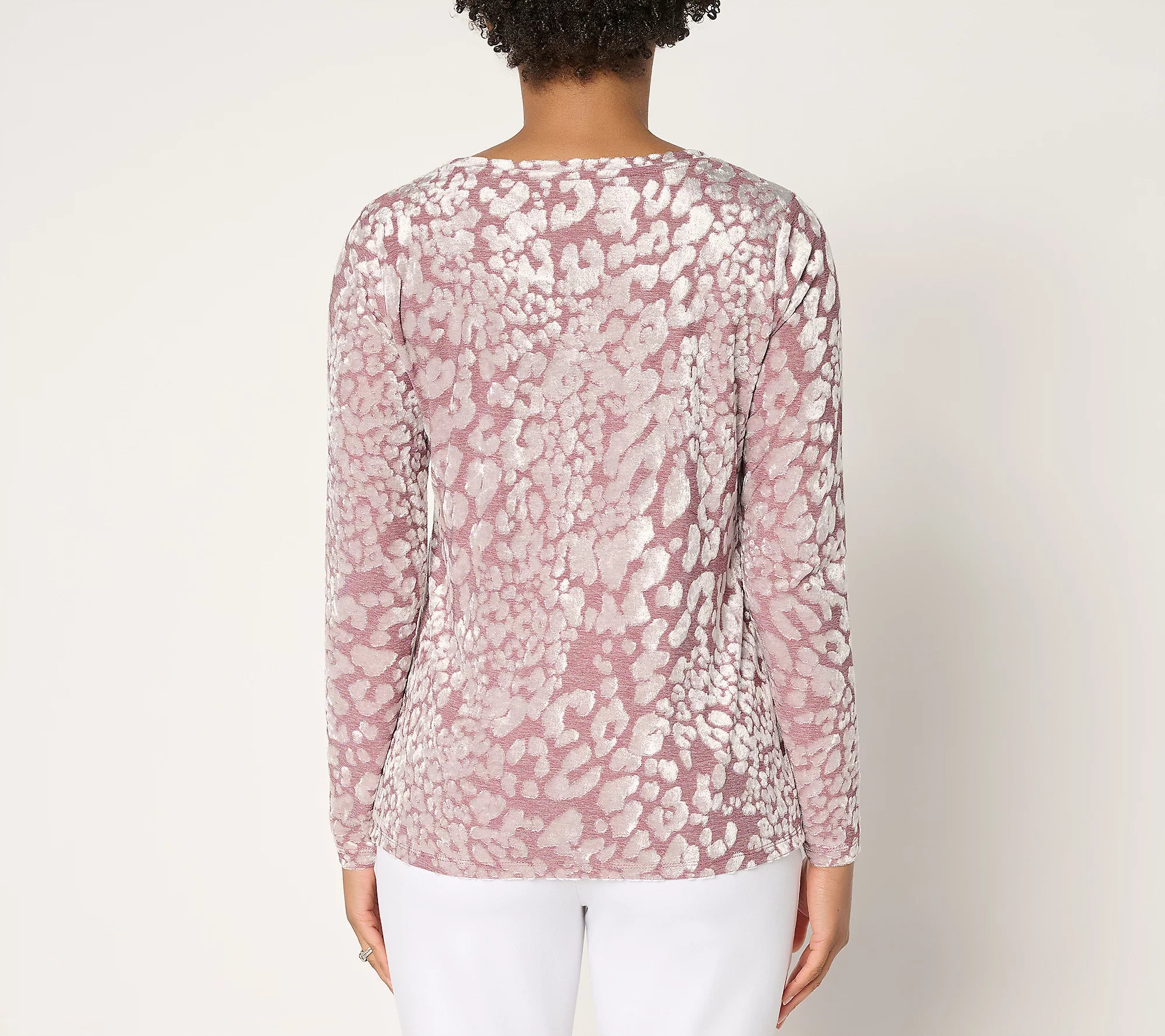 Attitudes by Renee Burnout Knit Long Sleeve Top