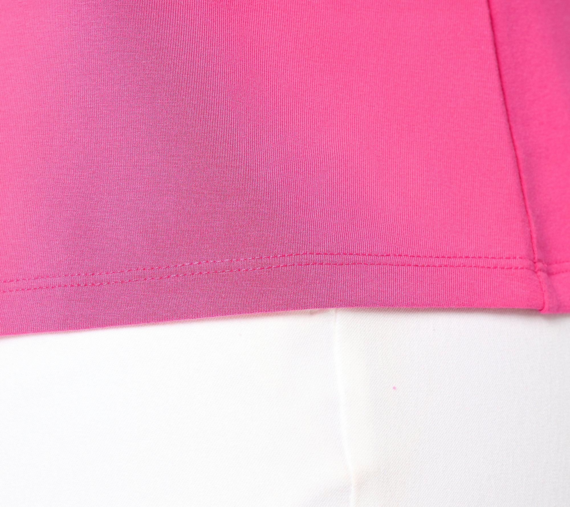 Attitudes by Renee Washed Cotton 3/4 Sleeve Top