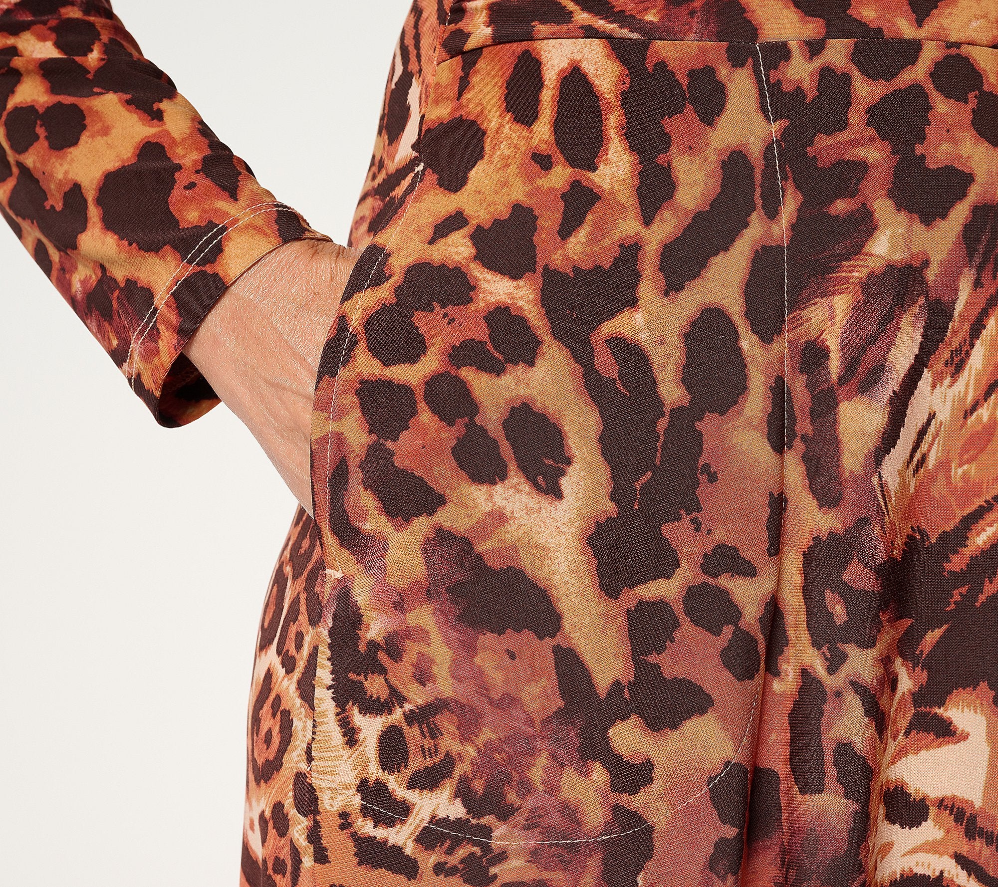 Attitudes by Renee Como Jersey Printed Ruched Maxi Dress