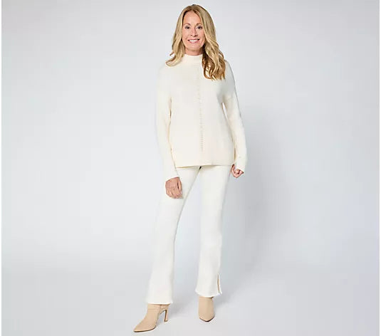 Women with Control Contour Curves Side Slit Jeans